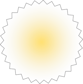 Solid Lined Simple Small Burst with Yellow Gradient Glow